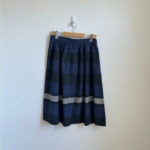 Zara Striped Midi Skirt